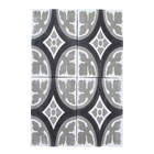 Ladrilho Hidráulico Quadrado Magnolia 2 Cinza, Branco e Preto 20x20cm Oficina Yby