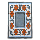 Ladrilho Hidráulico Quadrado Melissa Faixa Azul 20x20cm Oficina Yby