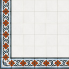 Ladrilho Hidráulico Quadrado Melissa Faixa Azul 20x20cm Oficina Yby