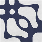 Ladrilho Hidráulico Quadrado Organic Azul e Branco 20x20cm Oficina Yby