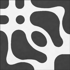 Ladrilho Hidráulico Quadrado Organic Preto e Branco 20x20cm Oficina Yby