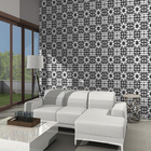 Ladrilho Hidráulico Quadrado Organic Preto e Creme 20x20cm Oficina Yby