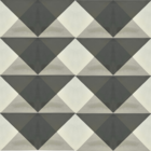 Ladrilho Hidráulico Quadrado Piramide Cinza e Branco 20x20cm Oficina Yby