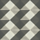 Ladrilho Hidráulico Quadrado Piramide Cinza e Branco 20x20cm Oficina Yby