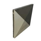 Ladrilho Hidráulico Quadrado Piramide Cinza e Branco 20x20cm Oficina Yby