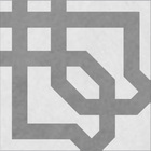 Ladrilho Hidráulico Quadrado Ploter Cinza e Branco 20x20cm Oficina Yby