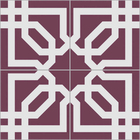 Ladrilho Hidráulico Quadrado Ploter Vermelho e Branco 20x20cm Oficina