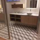 Ladrilho Hidráulico Quadrado Prima Cinza E Branco 20x20cm Oficina Yby