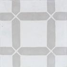 Ladrilho Hidráulico Quadrado Quadros Cinza E Branco 20x20cm Oficina Yby