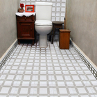 Ladrilho Hidráulico Quadrado Quadros Cinza E Branco 20x20cm Oficina Yby