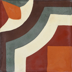 Ladrilho Hidráulico Quadrado Sedum Verm e Marrom 20x20cm Oficina Yby