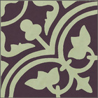 Ladrilho Hidráulico Quadrado Vinca Acai e Verde 20x20cm Oficina Yby