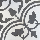 Ladrilho Hidráulico Quadrado Vinca Chumbo E Branco 20x20cm Oficina Yby