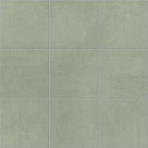 Ladrilho Hidráulico Cimento Slim Liso VERDE 20x20cm Adamá | Leroy Merlin