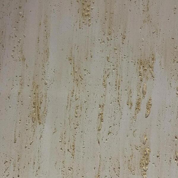Lâmina Mineral Travertine Cor Mesclada Branco/dourado - 120 X