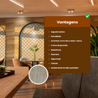 Lâmina Mineral Travertine Cor Mesclada Branco/dourado - 120 X