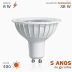 Lampada Ar70 Facho 24º 6w Ub Bivolt Alumínio Branco Quente*