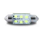 Lâmpada Automotiva Torpedo 6leds 36mm 12v Branco - (par)