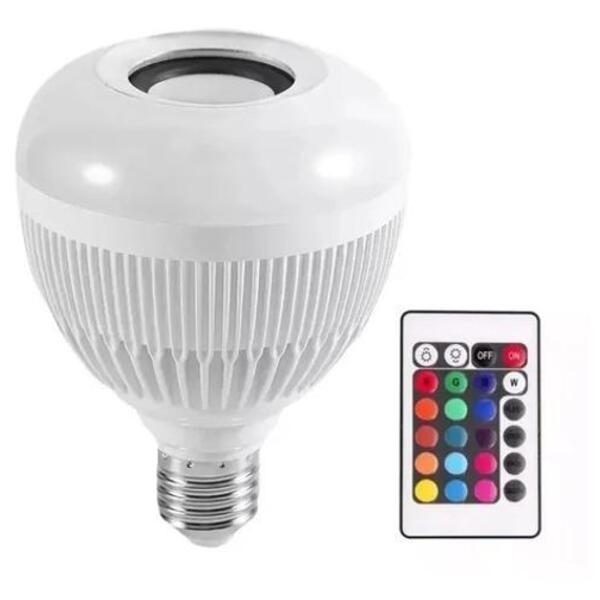 Lâmpada Bluetooth Music Rgb Com Controle