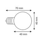 Lâmpada Bolinha Led 1w 127v Vermelho - Ctb
