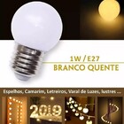 Lâmpada Bolinha Led 1w Branco Quente 220v