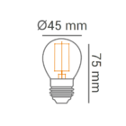 Lâmpada Bolinha Led Filamento Vintage G45 4w