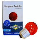 Lampada Bolinha Vermelha Brasfort 127v