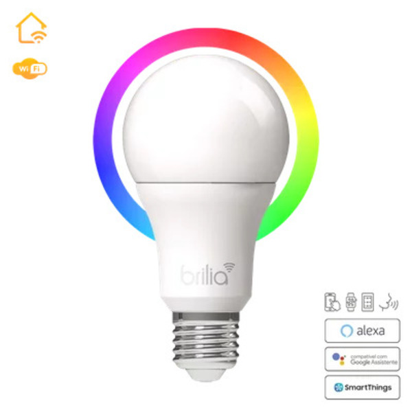 Lâmpada Bulbo Led 9w Inteligente Wi-fi Rgb - Brilia