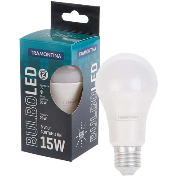 Lâmpada Bulbo Led Tramontina Branca Fria 6500k - 15w