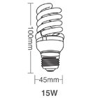 Lâmpada Compacta 15w Full Spiral Taschibra 127v