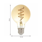 Lampada de Filamento LED G80 Espiral Luz Amarela 4W Gmh Bivolt
