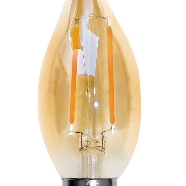 Lâmpada De Filamento Led Vela Chama 2w E14 - Gmh 127v