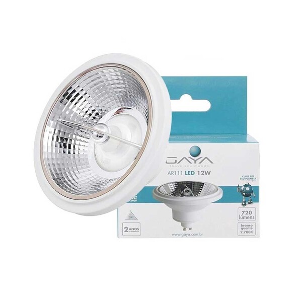 Lâmpada De Led Ar111 Gaya  2700k 12w 24º  720lm  Ip20 Branco