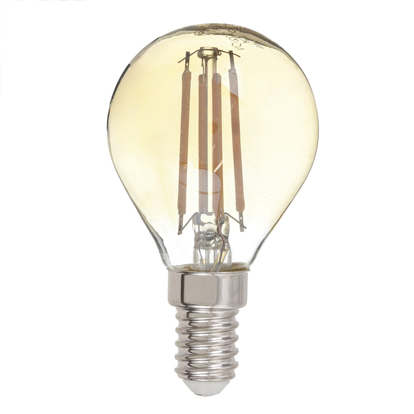 Lâmpada de LED Filamento E14 Bulbo 4W 360lm Luz Amarela Bivolt Lexman