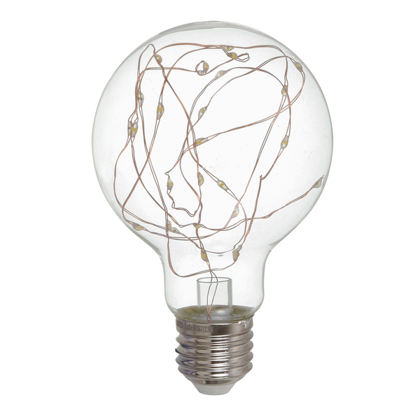 Lâmpada de LED Filamento E27 Bulbo 1,5W 50lm Luz Amarela Bivolt Lexman