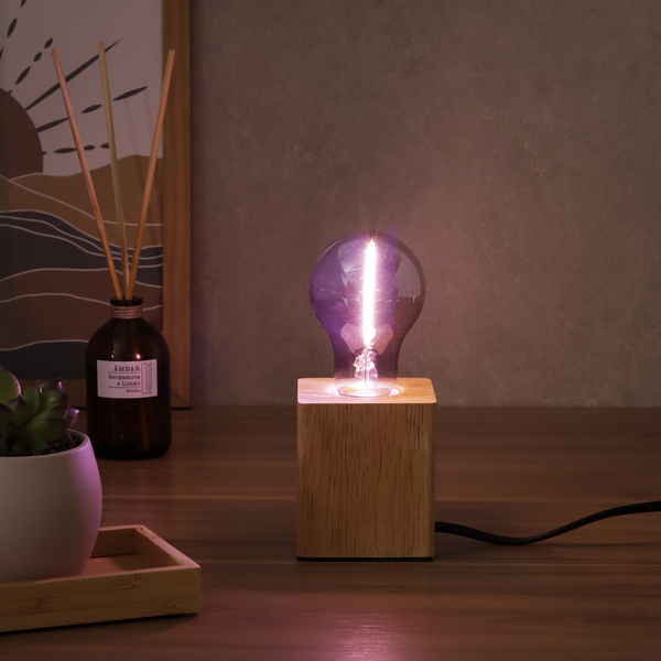 Lâmpada de LED Filamento E27 Bulbo 1W 50lm Luz Rasa Bivolt Elgin