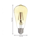 Lâmpada de LED Filamento E27 Bulbo 4W 360lm Luz Amarela Bivolt Lexman