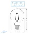 Lampada De Led Filamento G125 Bulbo 6w 2300k
