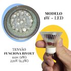 Lâmpada Dicróica 18 Led Para Spot Mr16 Gu10 1w Branco Quente