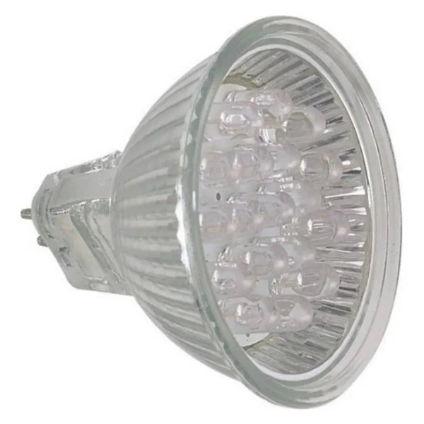Lampada Dicroica Led 1w 127v Gx6.35 Lente Vermelha