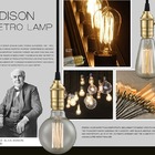 Lâmpada Filamento Carbono G80 Vintage Retro 40w 110v