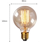 Lâmpada Filamento Carbono G80 Vintage Retro 40w 220v