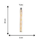 Lâmpada Filamento De Led Tubo Vidro Tamanho Padrão Golden