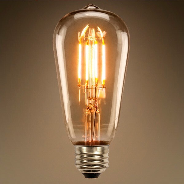 Lâmpada Filamento Led 4w St64 Vintage Branco Quente Bivolt | Leroy