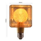 Lâmpada Filamento Led Cubo Bubbles Âmbar E27 4w 2200k Bivolt