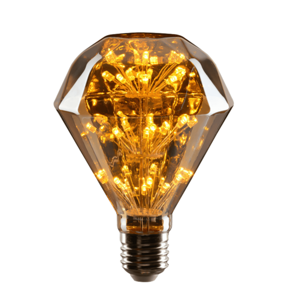 Lâmpada Filamento Led Diamante 3w 2200k Bivolt E27 Embu Led