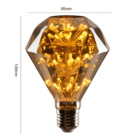 Lâmpada Filamento Led Diamante 3w 2200k Bivolt E27 Embu Led