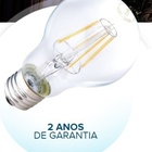 Lâmpada Filamento Led Stella 4w Bulbo Clara A60 2700k Bivolt