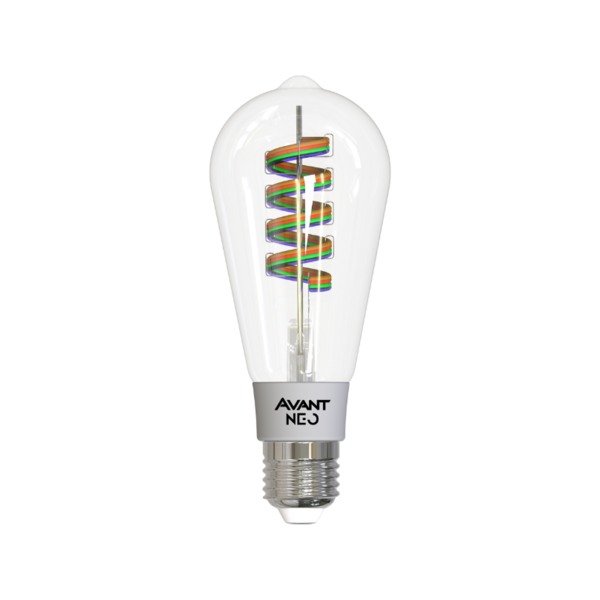 Lampada Filamento Retro St64 6w Rgb Inteligente Smart Wifi | Leroy