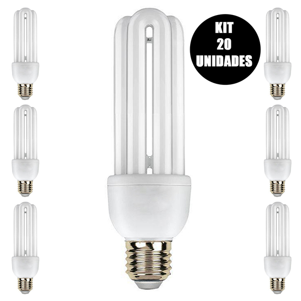 Lampada Fluorescente 15w Kit 20 Uni 220v Branco Frio Iluminaç